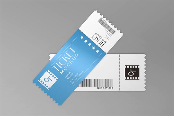 Free Ticket Mockups | 21+ Free PSD | Ai | Vector | EPS Format Mockup Templates